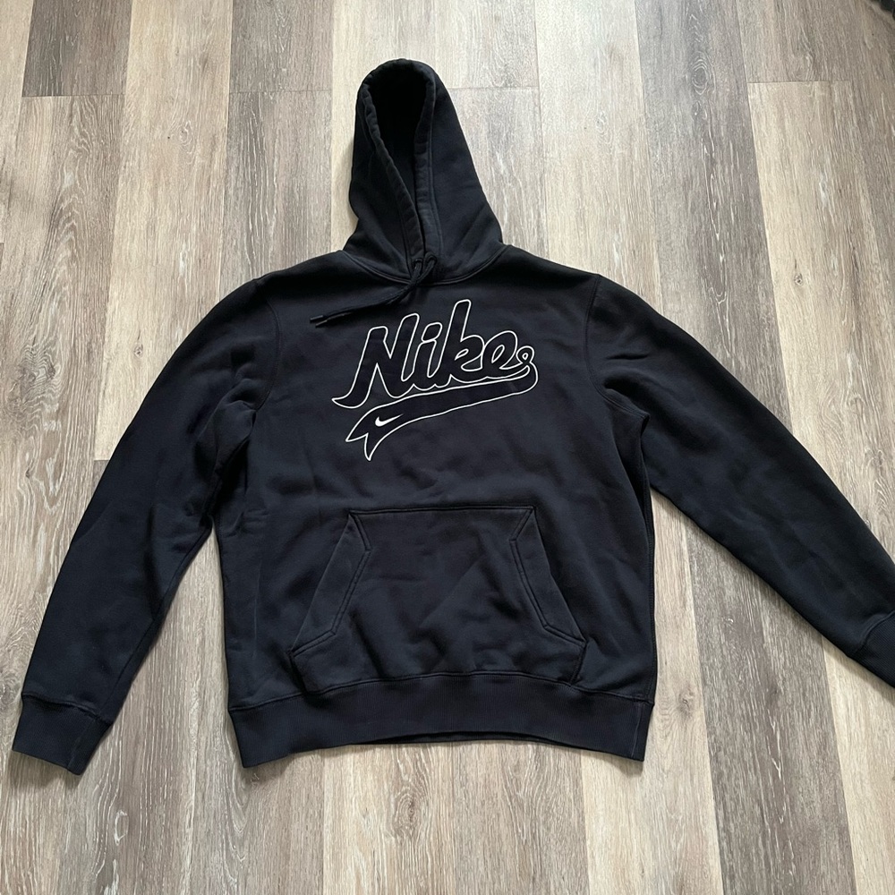 Nike Black Pullover Hoodie with Logo